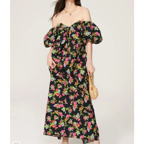 Caroline Constas Reyna Off Shoulder Floral Dress XS - Picture 1 of 12